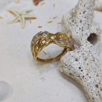 انگشتر طلا 18 عیار طرح آرته رن